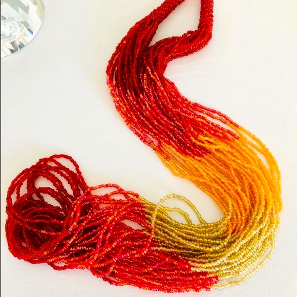 Vintage Sunset Ombré Bead Necklace - Picture 10 of 10